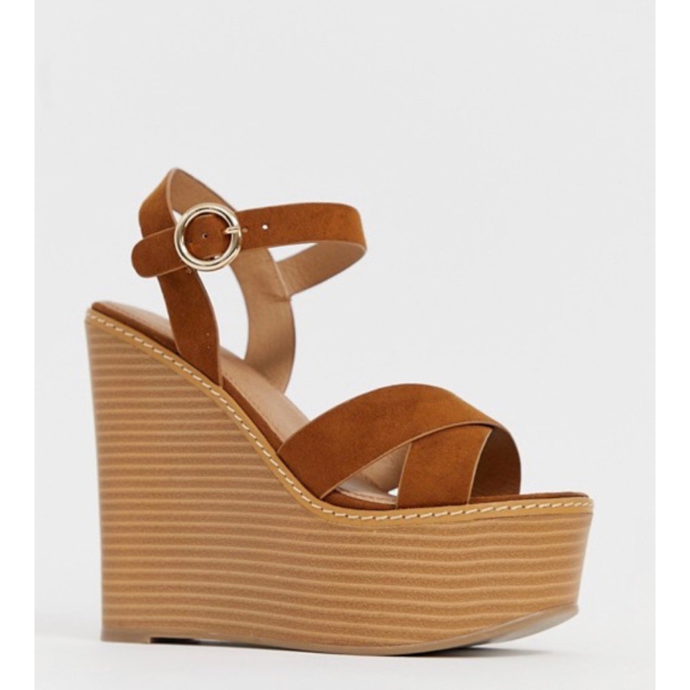 ASOS Talia High Wedges Size 6/6.5 Wide Fit - Picture 3 of 8